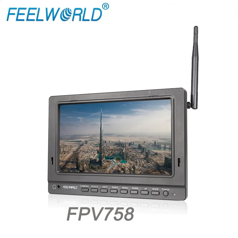 Feelworld официальный 7-дюймовый 1024x600 HD экран беспроводной FPV монитор для Go pro с одним 5
