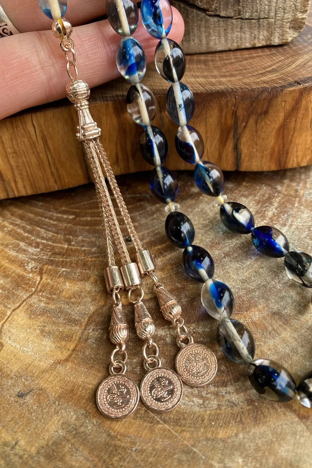 

MNTAKI Moire Color Pass Beirut Drop Rosary Turkish Islamic handmade rosary i