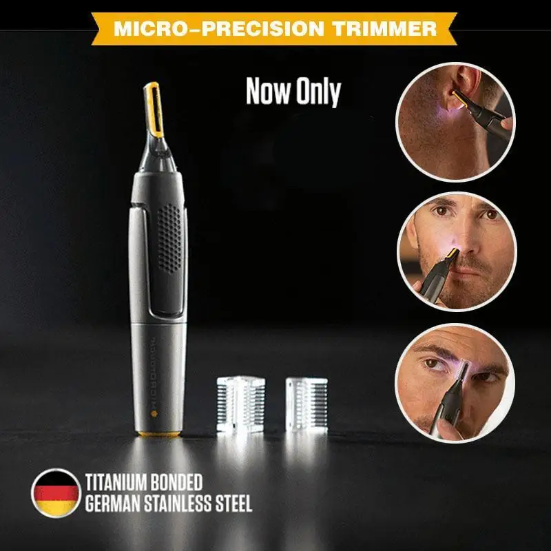 

ISFRIDAY™ New Micro-Precision Trimmer Portable Non-slip grip LED light Ultra-thin Ear Nose Brow Beards Trimmer Tool Dropshipping