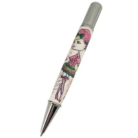acmecn unique cool pen pu leather ball pen with atomizer perfume ballpoint pen korea style stationery cute gifts for women