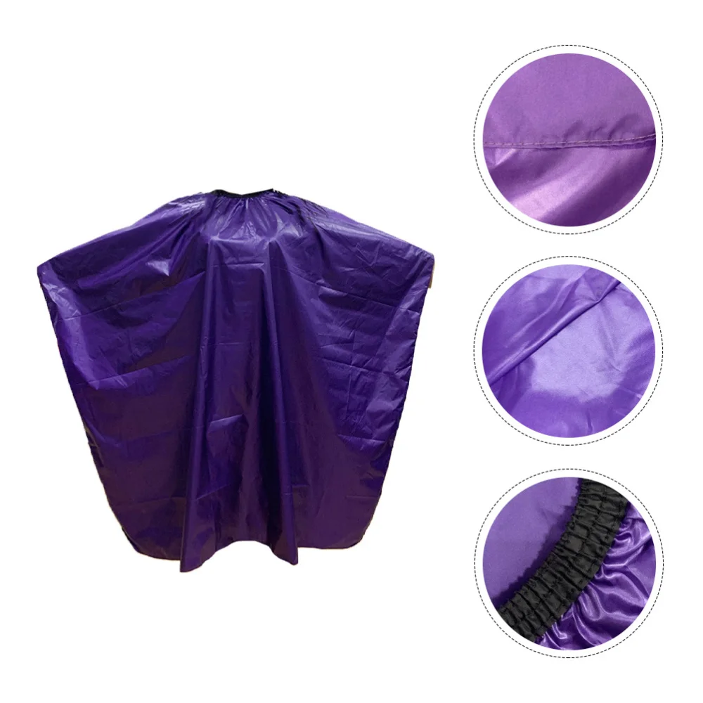 

1pc Waterproof Salon Apron Thickened Hairdressing Cape Haircut Cape (Purple)