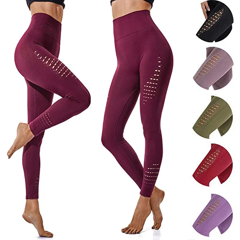 Женские Штаны Для Йоги спортивная одежда для бега эластичные леггинсы фитнеса