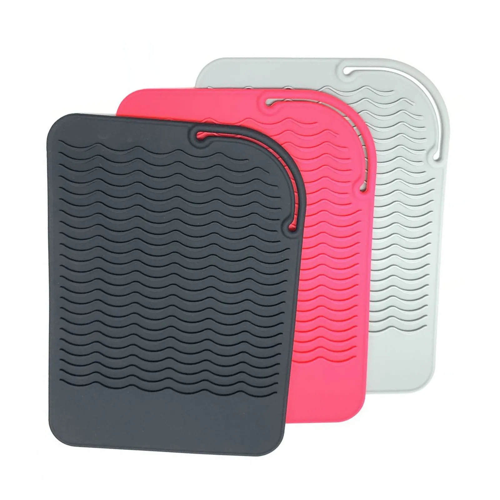 

Silicone Heat Resistant Mat Pouch For Curling Iron Hair Straightener Multifunction Silicone Mat For Flat Iron Hair Styling Tool