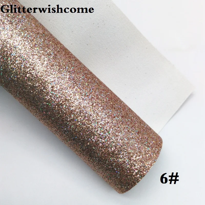 6 Glitterwishcome 21X29 см A4 Размер Vinilo Textil, Vinil Para Lazos, блестящий винил, тонкая блестящая ткань для бантов, GM154A - Цвет: 6
