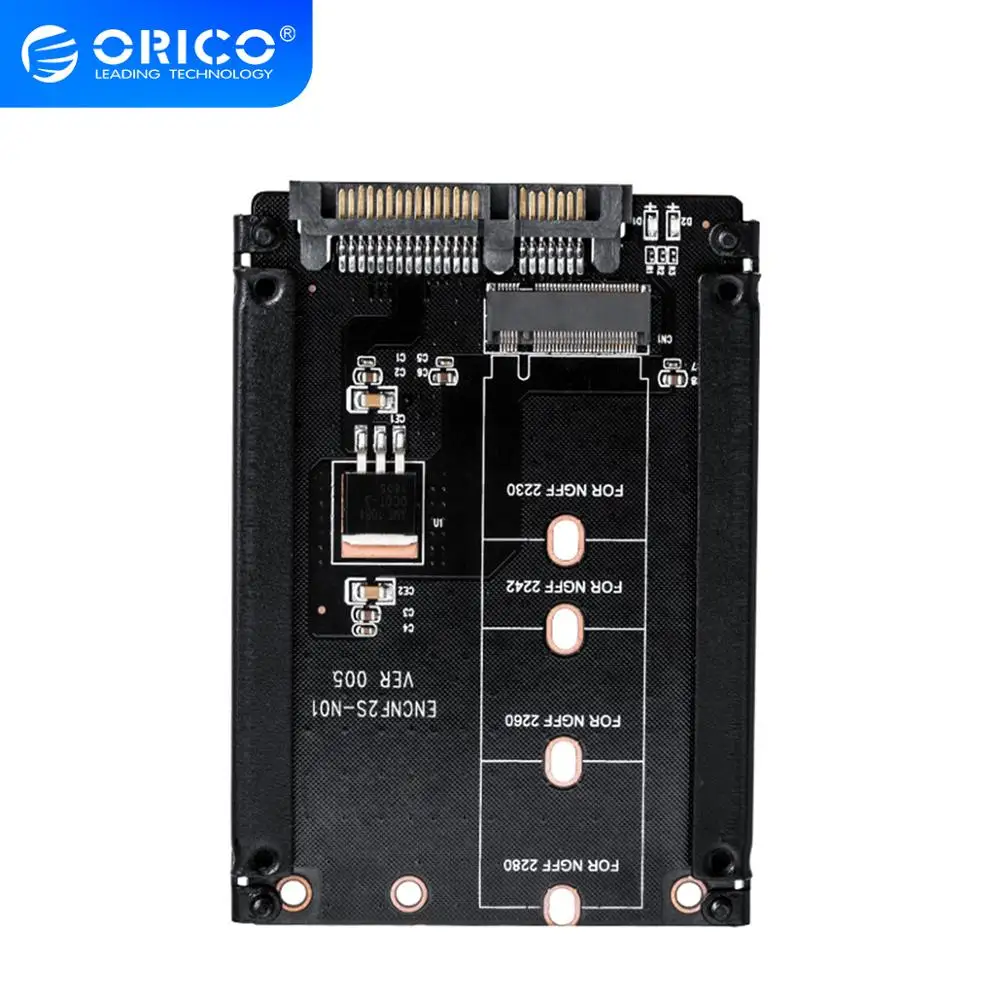 Твердотельный накопитель ORICO M.2 NGFF (SATA) SSD на 2 5 SATA адаптер для 2230/2242/2260 мм M2