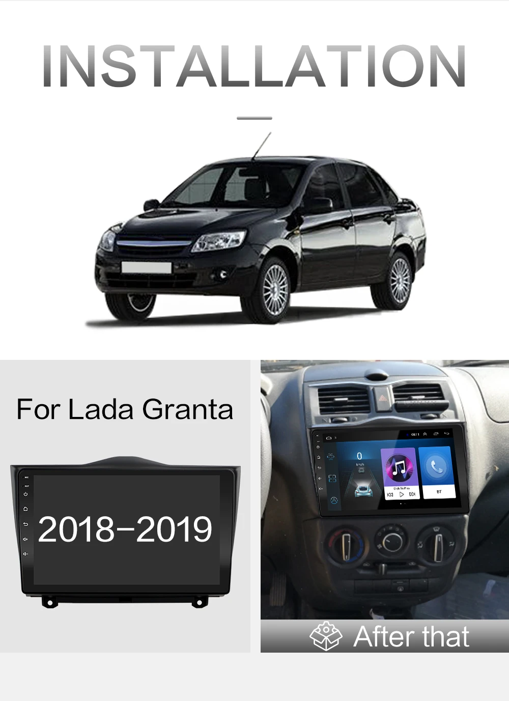 2DIN ram 2G+ rom 3 2G Android 8,1 GO автомобильный Радио плеер gps навигация Мультимедиа для Лада ВАЗ гранта кросс радио автомобиля din