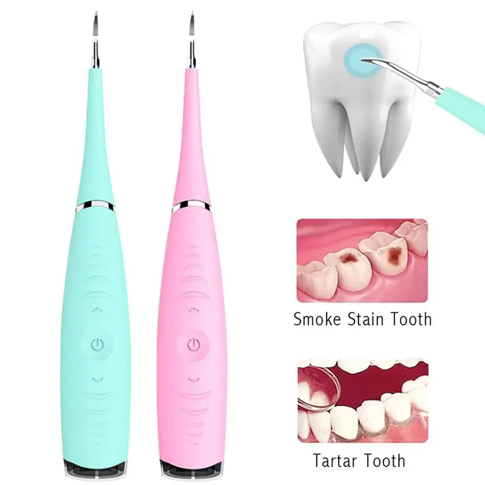 

Portable Electric Sonic Dental Scaler Tooth Calculus Remover Tooth Stains Tartar Tool Dentist Whiten Teeth Health Hygiene white