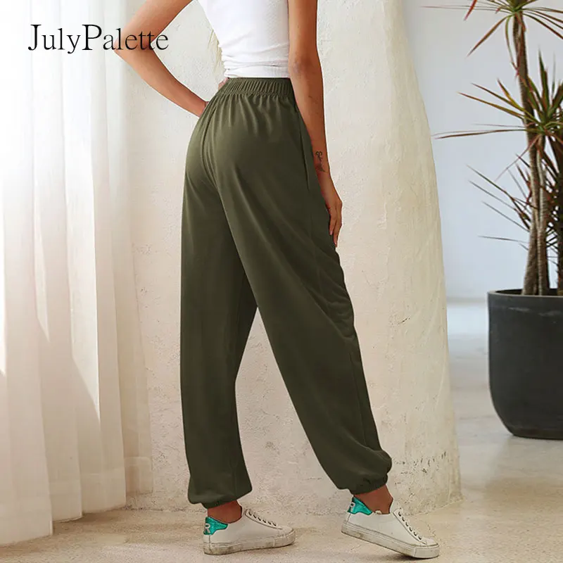 

Julypalette Casual Tie Dye Sweatpants Woman's 2021 Loose Trousers Elastichighwaistsummer Fashion High Street Sports Trousers
