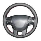 Черная искусственная кожа ручной работы без скольжения чехол рулевого колеса автомобиля для Ford Ranger 2016 2017 2018 2019-2020