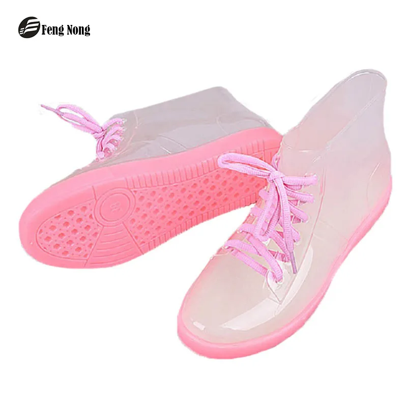 Feng (Лея фенг) Нонг женские резиновые сапоги на танкетке ботинки в английском