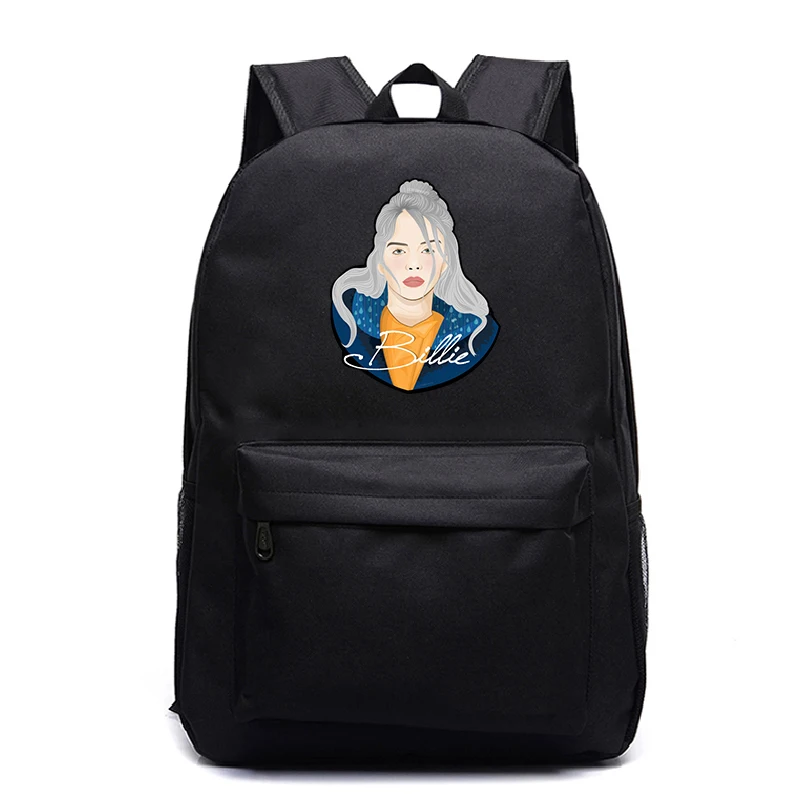 Красный Billie Eilish рюкзаки женские/мужские школьные сумки для ноутбука дорожные сумки подростковый рюкзак для ноутбука модная нейлоновая сумка Mochila machila - Цвет: Красный