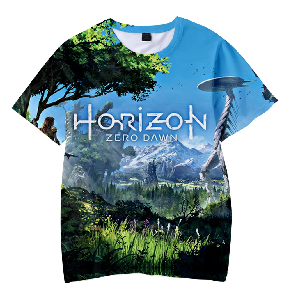 Футболка Horizon Zero Dawn 3D спортивный костюм женская и Мужская футболка летняя уличная