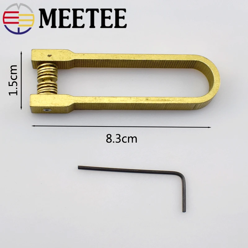 Meetee Width 1.5cm*8.3cm Creative Ring Brass Buckle Simple Storage Rings Pure Copper Belt Hook Bag Hardware Accessories AP173|Пряжки и