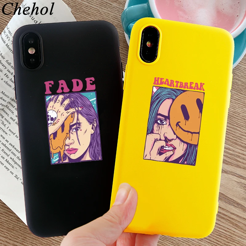 Модные чехлы для телефонов с принтом девочек iPhone 11 Pro 8 7 6s Plus X XS MAX XR мягкие