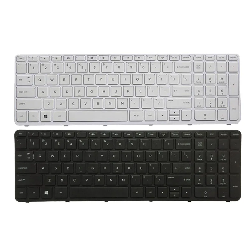 

US NEW laptop Keyboard with Frame for HP pavilion 776778-001 749022-001 750195-001 750196-001 English black/white keyboard
