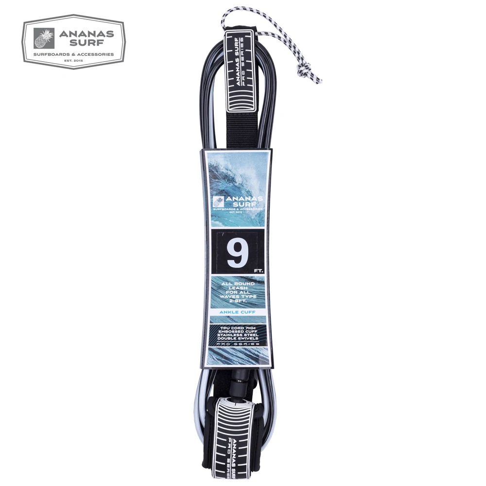 Длинный поводок для серфинга Ananas 9 футов. 274 см. Манжета на лодыжку веревка ножек
