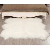 CX-D-76 Soft Long Hair Mongolian Lamb Fur Mat Rug Blanket Bedroom Fur Carpet Chair Cover