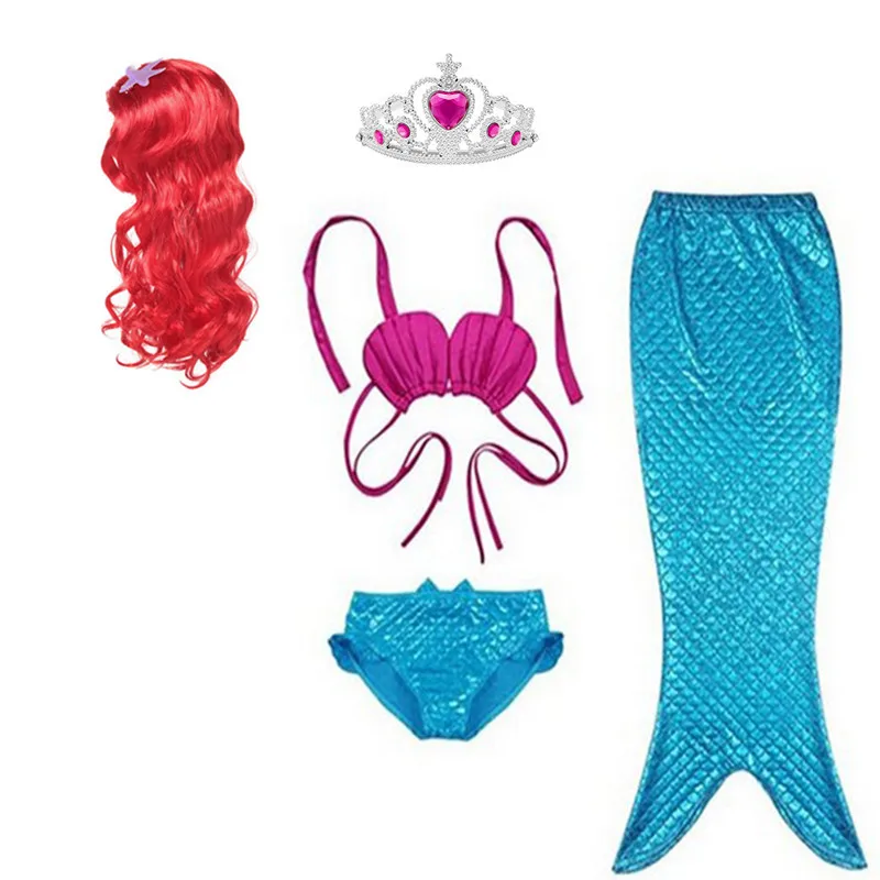 Костюм женский летний из 3-5 предметов праздничный купальник-бикини с хвостом