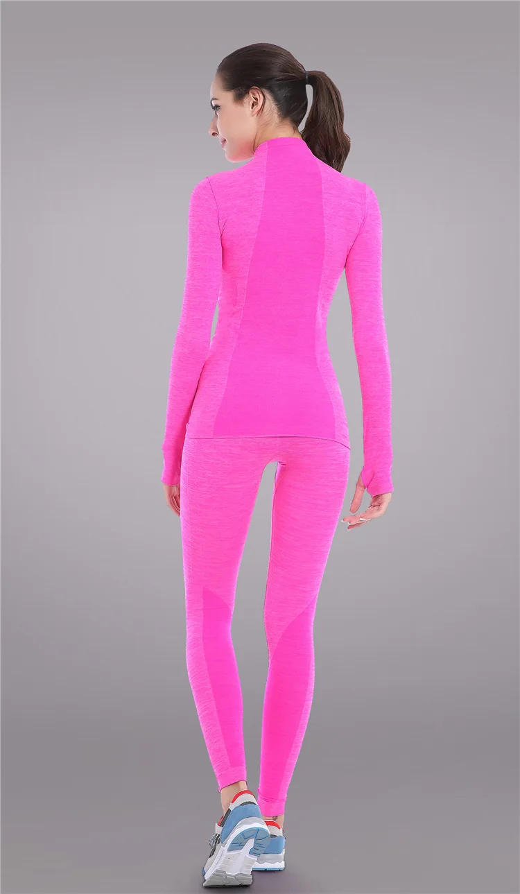 Женское термобелье с длинным рукавом быстросохнущее эластичное теплая одежда