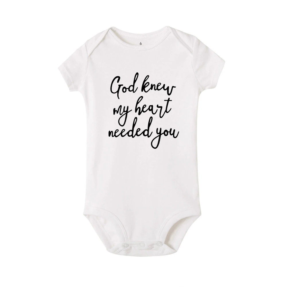 Комбинезон для новорожденного мальчика и девочки с надписью God Know My Heart Need You