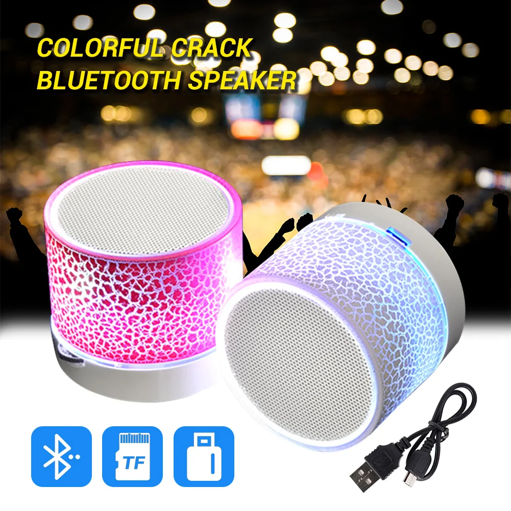 Портативный беспроводной мини-динамик со светодиодной подсветкой поддержка