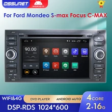 DSP IPS 2 din Android 10 Car Radio GPS For Ford Mondeo S-max Focus C-MAX Galaxy Fiesta transit Fusion Connect kuga DVD PLAYER
