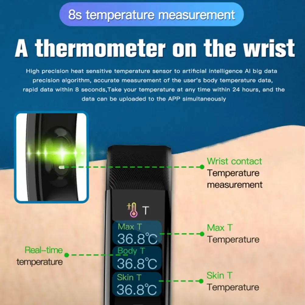 F07T смарт-браслет часы кровяное Давление монитор фитнес-трекер умный Браслет