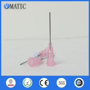 Бесплатная доставка, 100 шт, 20 г, розовый, 1 '', из нержавеющей стали, для дозирования клея, игла, длина трубки 25,4 мм, иглы для дозирования, 1 дюйм