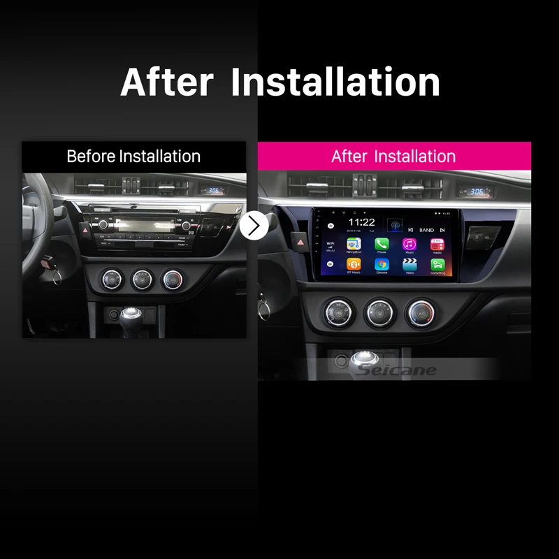 Seicane 10 1 дюймов Android 9 0 автомобильное радио головное устройство плеер для 2013 2015 Toyota