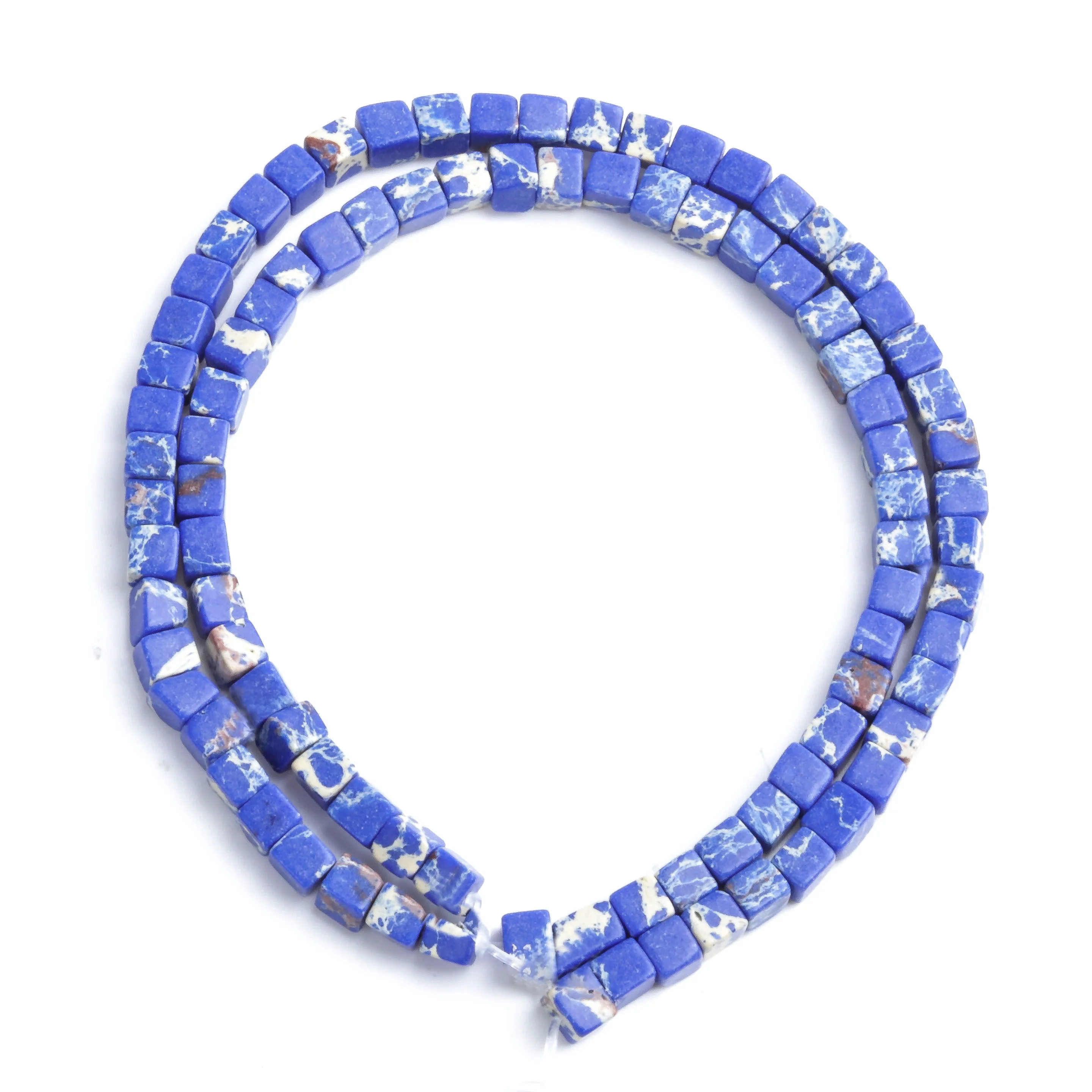 

Wholesale Natural Stone 4mm Emperor Cube Bead Loosely Spaced Beads Block Bead Septa Bead DIY Necklace Bangle