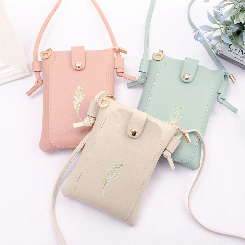 

PU Mini Leather Purses and Handbags for Women 2021 Fashion Girl Female Shopper Solid Color Classic Joker Mobile Phone Bag Wallet