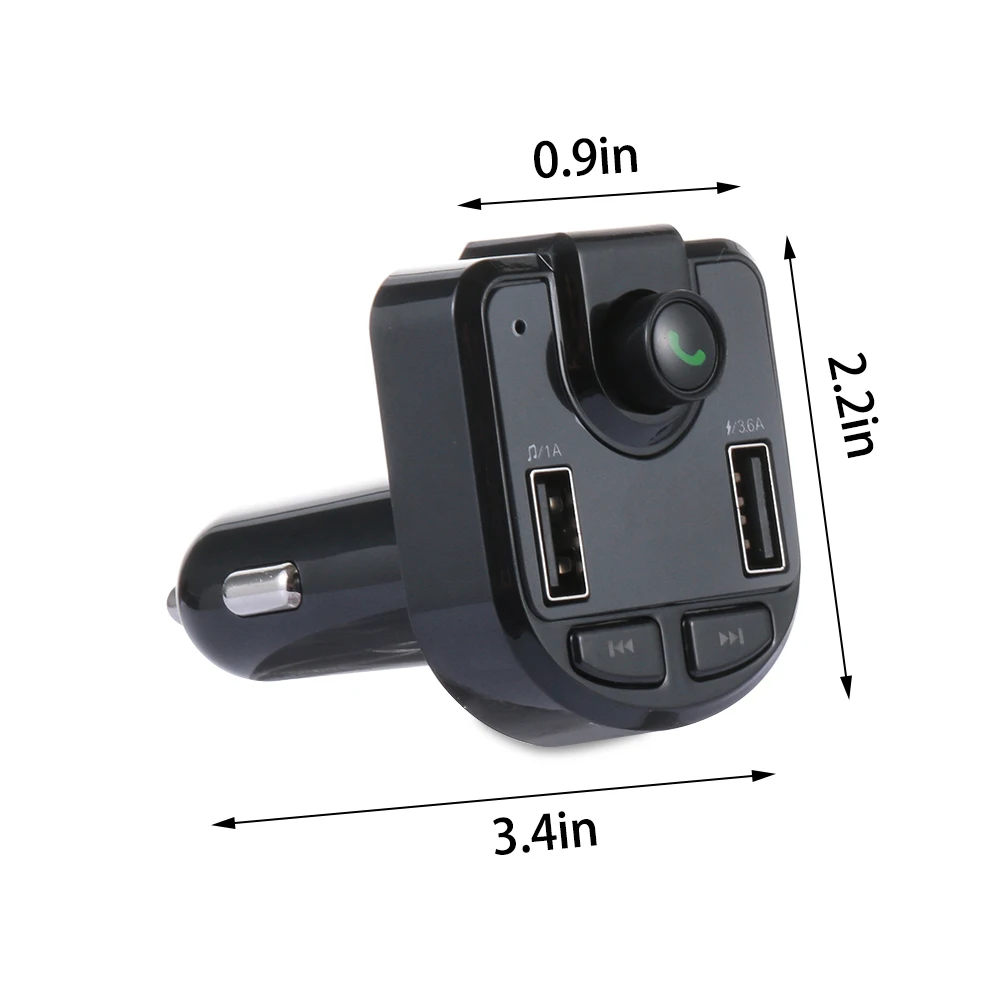 Bluetooth MP3-плеер FM-передатчик беспроводной радиоадаптер USB Автомобильное зарядное