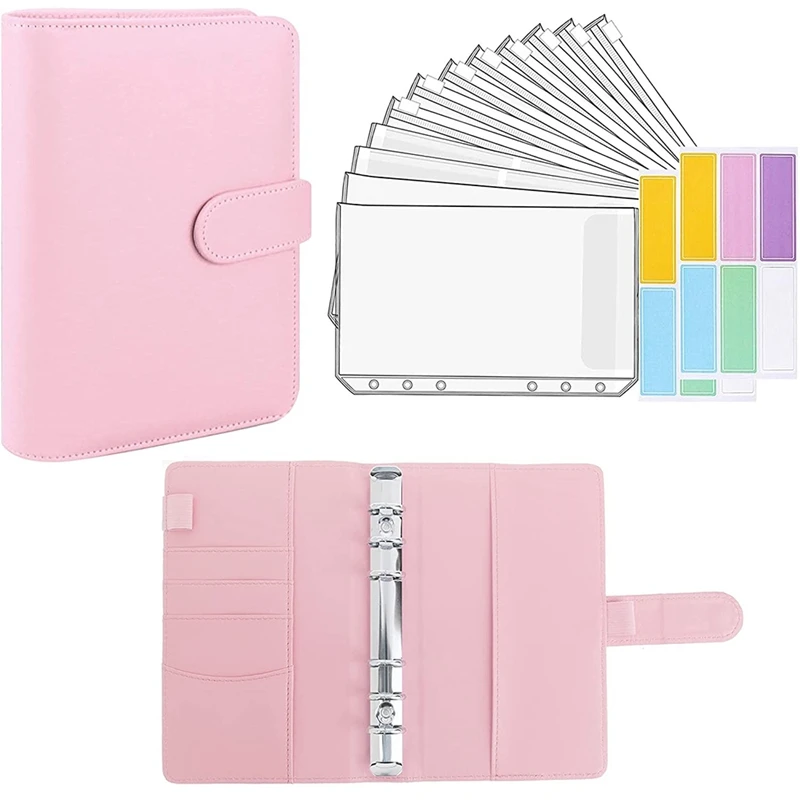 

A6 Binder and 12 Transparent Envelopes System Budget Planning Notepad Binder Budget Money Envelope Cash Envelope