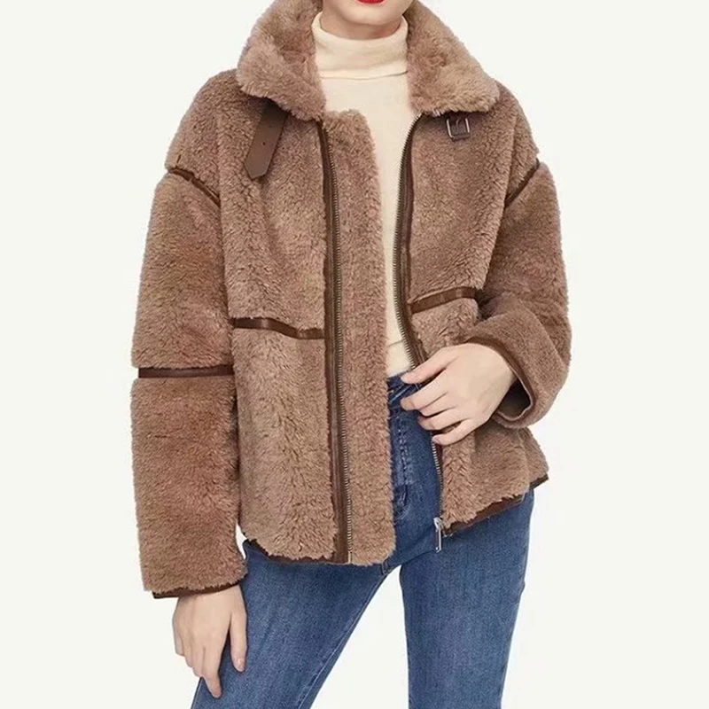 Осенне-зимнее новое пальто из искусственного меха 2019 модная куртка с