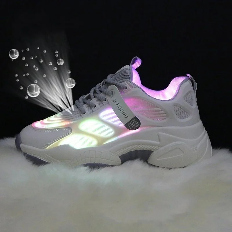 

Women's Sneakers Shoes Lace up Thick Platform Casual Shoes Woman Leather Comfort Lady Walking Footwear Fashion Female Spring New