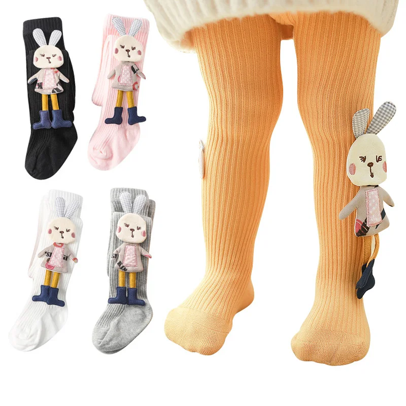 

Baby Girl Pantyhose Cute 3D Cartoon Bunny Tights for Girls Clothes Spring Autumn Newborn Stockings Infant Knitted Pantyhose 0-4Y