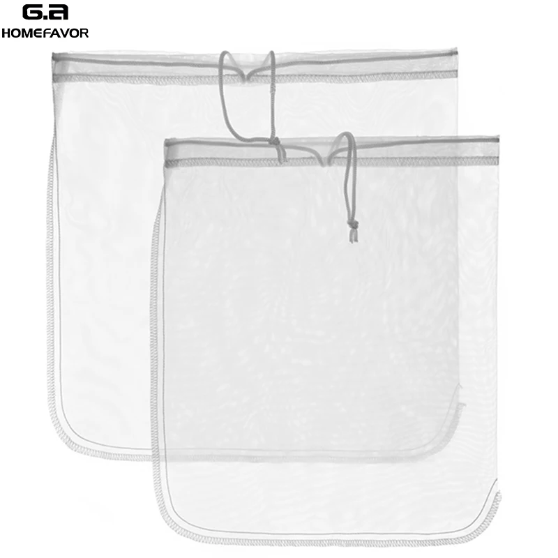 

2/1 Pcs 100% Nylon Mesh Sieve Colander Net Strainer Nut Milk Filter Bags Cold Fruit Juice Coffee Tea Reusable Kitchen Stuff
