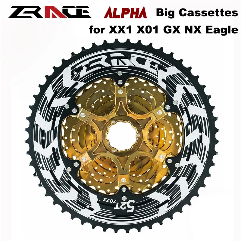 Zracing Alpha 12s легкая кассета 12 скоростей MTB велосипед свободного хода 50T 52T Золото, совместима с M9100/XX1 GX Орел кассеты