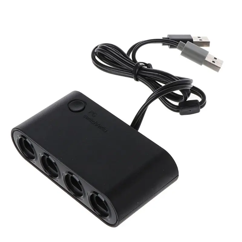 

3 In 1 4 Ports GC Handle to Wiiu/PC/Switch Converter Adapter for PC Game GC Controllers Accessories
