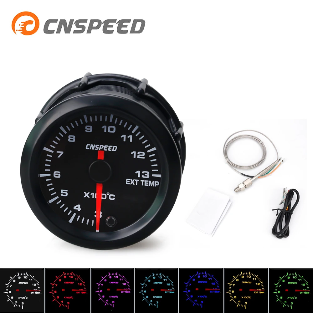 CNSPEED " 52 мм Авто Датчик температуры выхлопных газов дымовые линзы 200-1200C Авто Датчик температуры выхлопных газов автомобильный измеритель