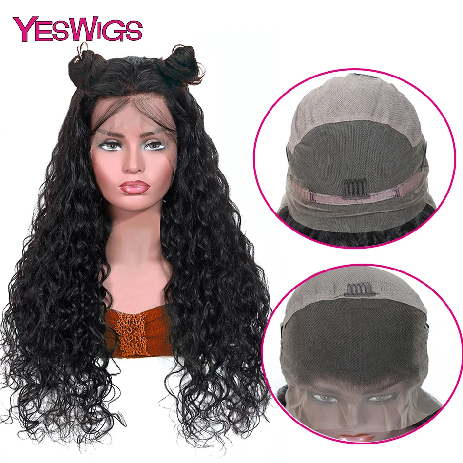 Yeswigs полный кружевной передний парик человеческих волос для черных женщин Remy