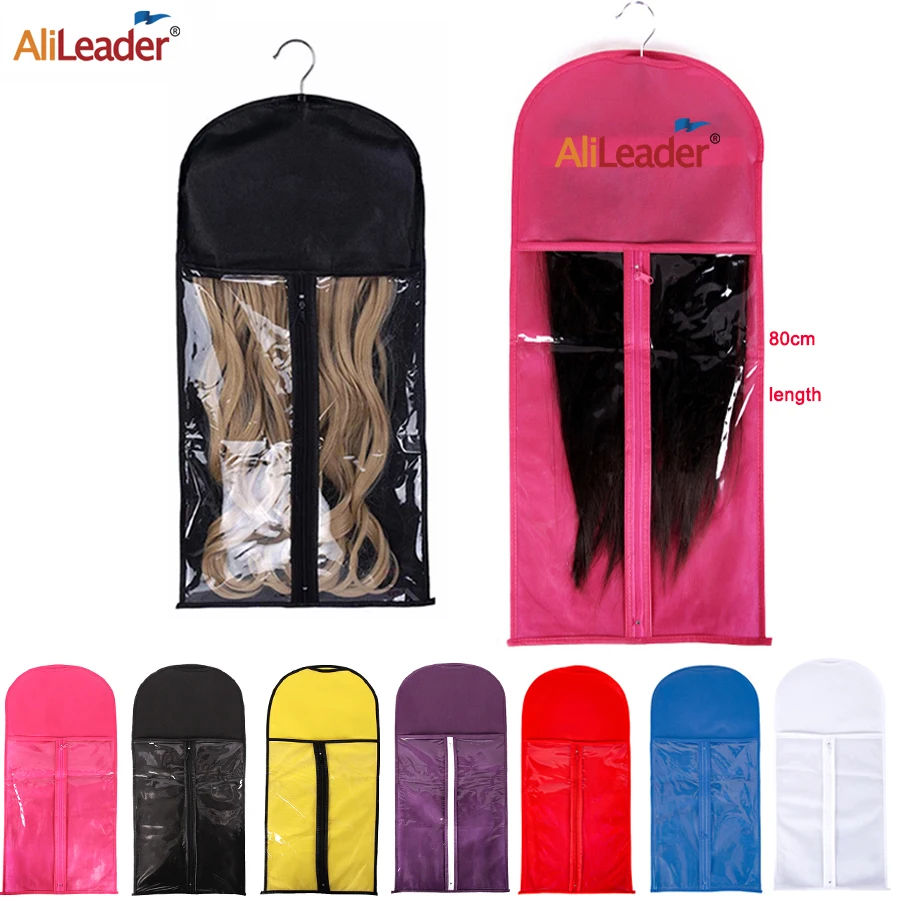 

Alileader, накладные волосы упаковка сумка для хранения с ПВХ-Плетеный парик сумки для хранения пыли Защитная волосы парик мешок