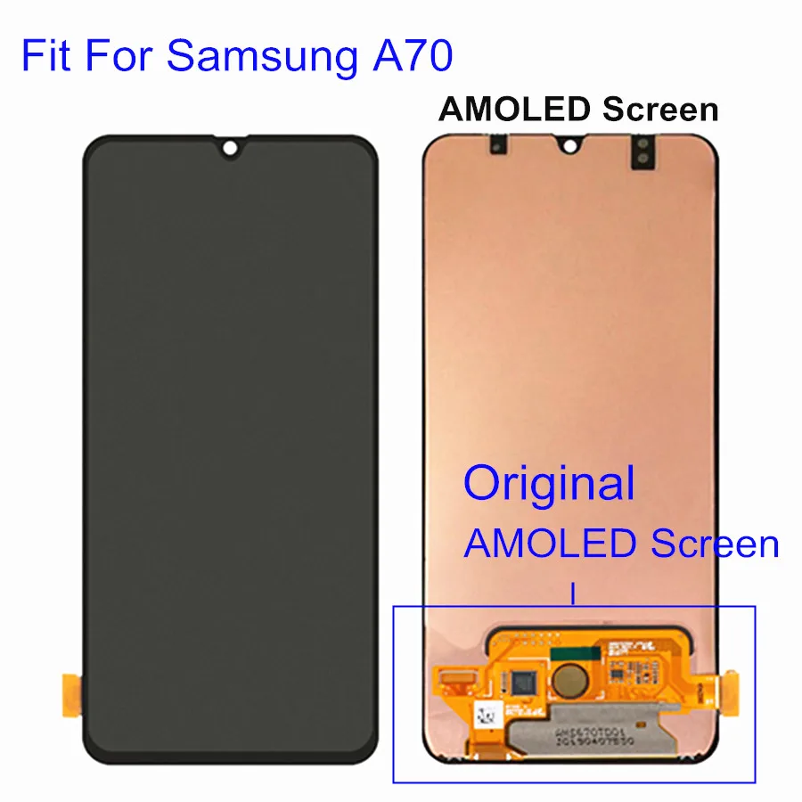 ЖК-экран 6 7 дюйма для Samsung A70 A705 A705F A705W A705FN/DS с сенсорной панелью в сборе запасные