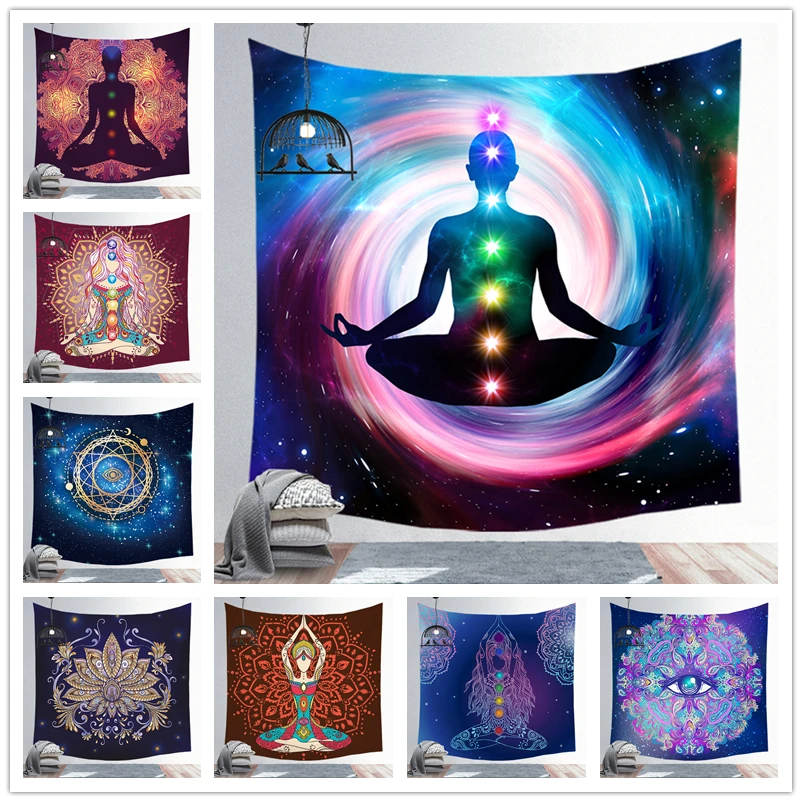 Статуя индийского Будды Fuwatacchi медитация гобелен настенный Мандала гобелены