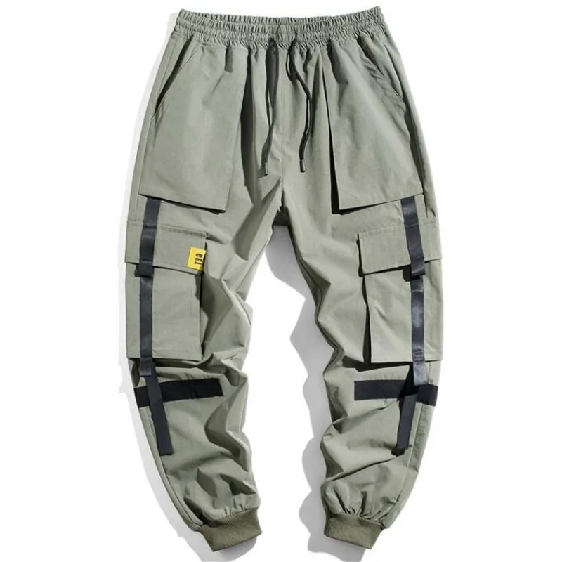 Комбинезон мужской с лентами Модные свободные леггинсы в уличном стиле