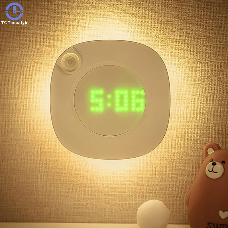 Светодиодные настенные часы светящиеся электронные светильник чные светильники