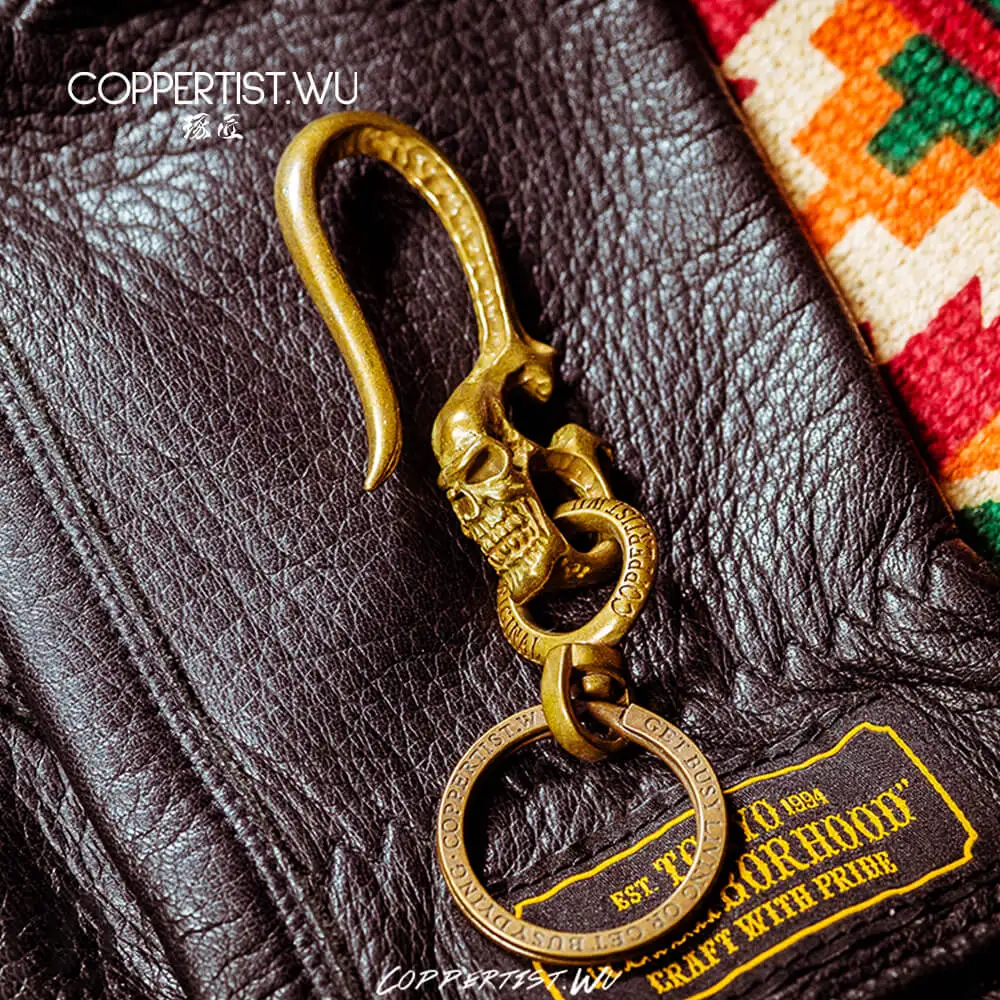 COPPERTIST.WU Универсальное кольцо с бронзовой надписью аксессуары для брелоков