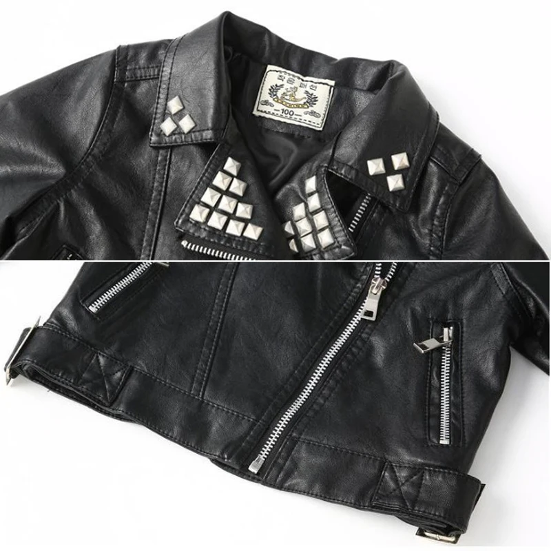 Осенняя детская куртка из искусственной кожи весенний дизайнерский кардиган с