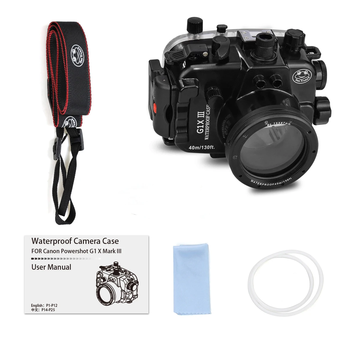 130FT/40 м подводный глубина Дайвинг чехол для Canon PowerShot G1X G1 X Mark III 3 водонепроницаемый корпус камеры крышка коробка