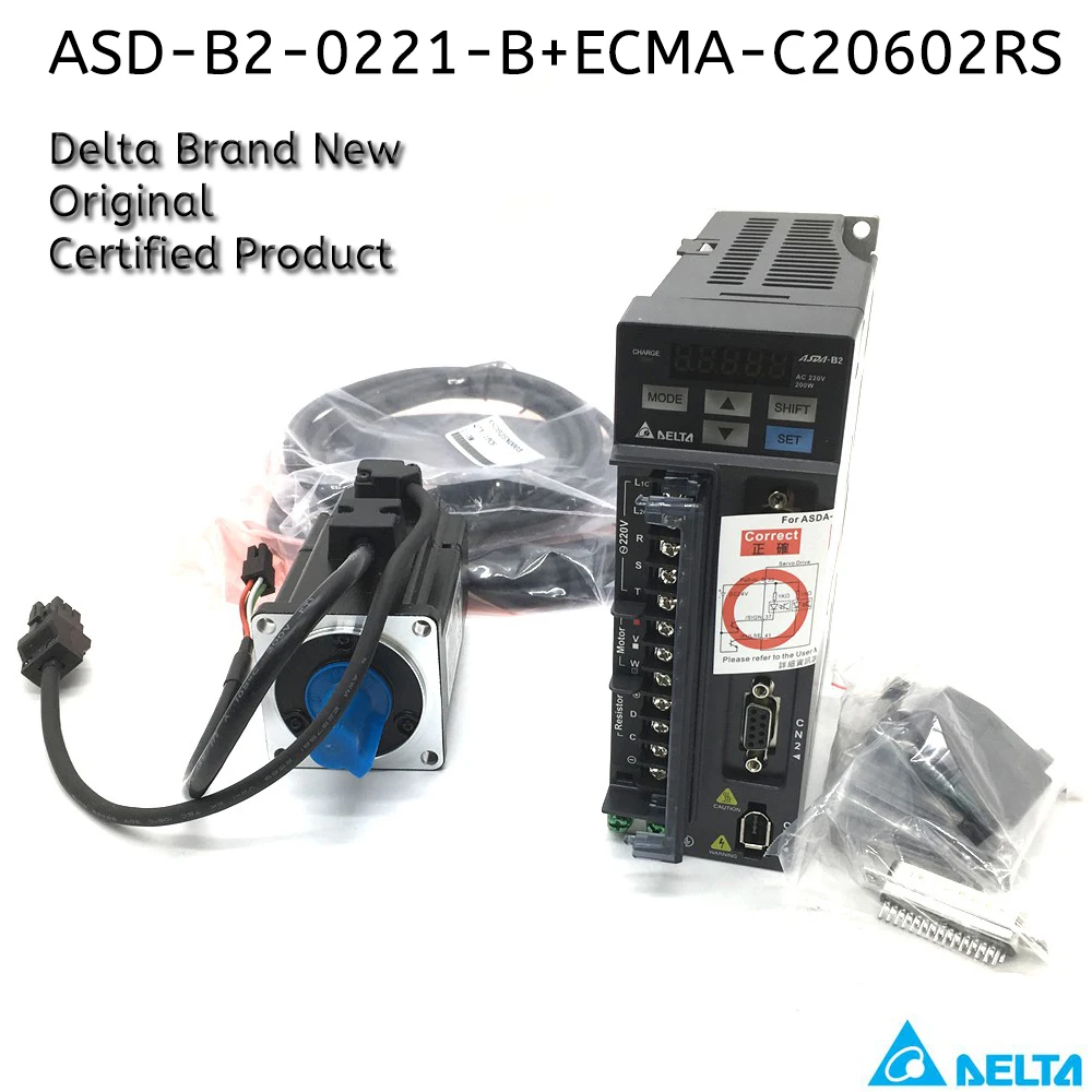 Delta B2 200W ASD 0221 B ECMA C20602RS C20602SS водитель серводвигатель переменного тока комплект 60